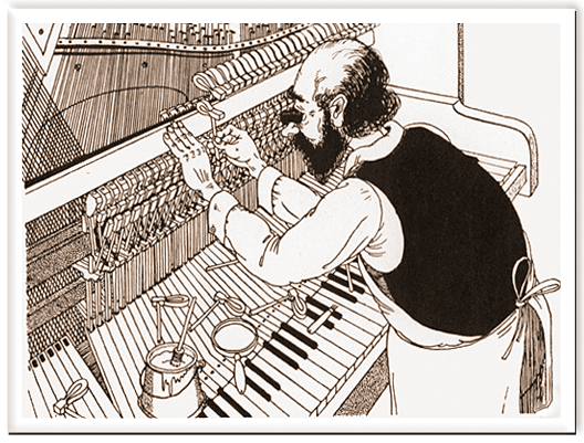 Сборка фортепианного механизма