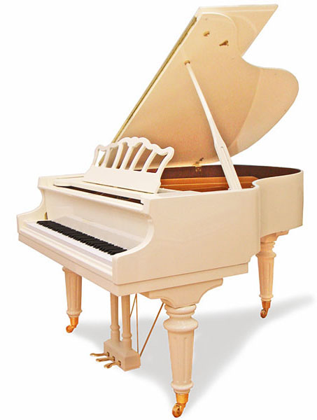 Белый рояль дизайна «классик»